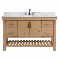 Best Sale ❤️ Ari Kitchen & Bath Marina 55" Bathroom Vanity, Driftwood Finish 🤩