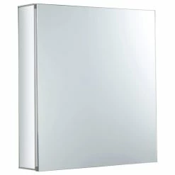 Best Pirce 🌟 Fine Fixtures Bathroom Medicine Cabinet, Aluminum, Recessed/Surface Mount, 24"x24" 💯