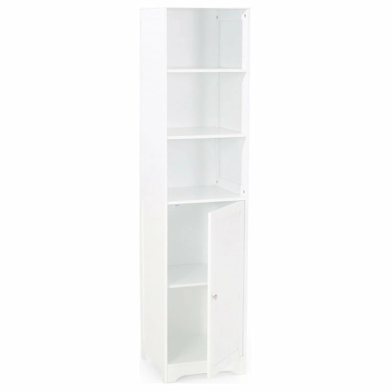 Wholesale 🎁 GDFStudio Lauren Modern Free Standing Bathroom Linen Tower Storage Cabinet, Matte White ✔️ - Image 5