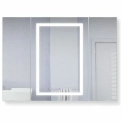 Flash Sale 🔔 Krugg Reflections 48"x36" LED Medicine Cabinet, Dimmer/Defog, Makeup Mirror, And USB, Light Left ❤️