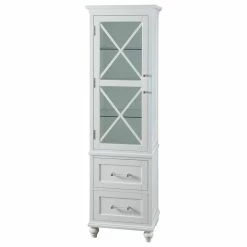 Best Pirce 😍 Versanora Wooden Bathroom Cabinet Linen Adjustable 😀