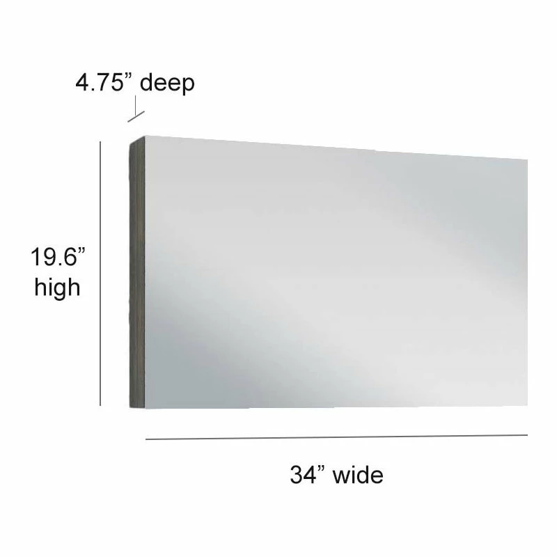 Cheapest โ A Touch Of Design Frameless 34" Medicine Cabinet With Full Mirror Front, Phaedra Wood ๐งจ - Image 7