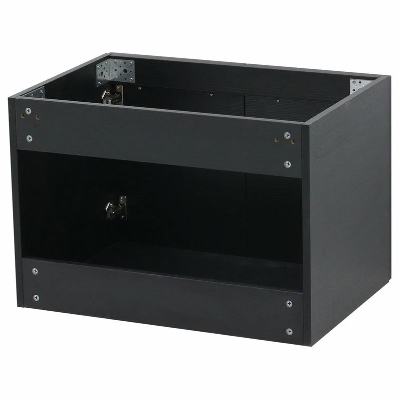 Best deal ๐ฅ Wind Bay 24" Wall Mount Vanity, White Stone Countertop, Black ๐ - Image 4