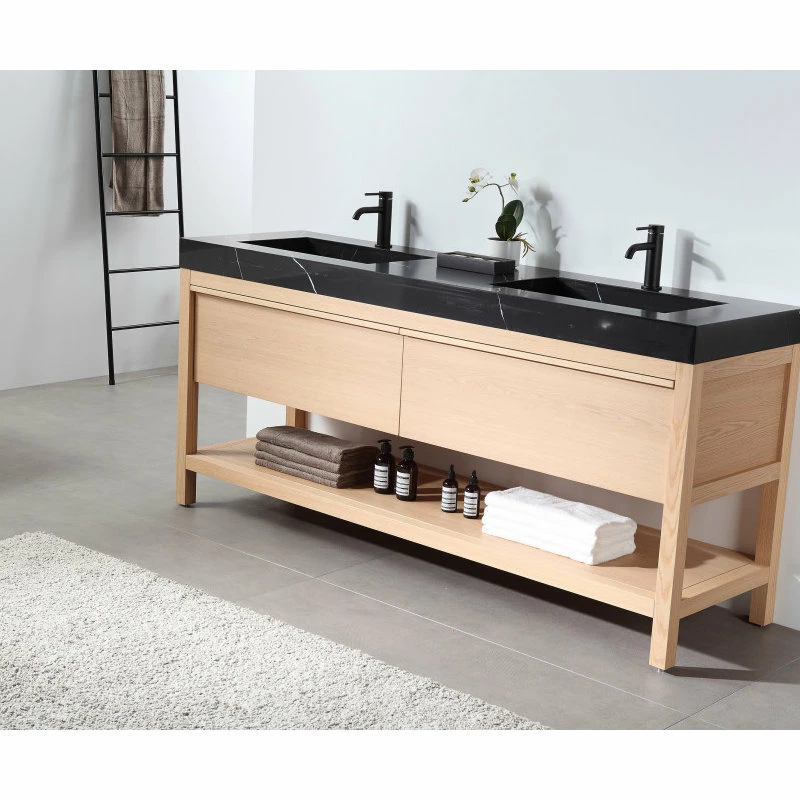 Hot Sale 🔔 Cartisan Design & Build Group, Inc. Bibury Freestanding Vanity, Whitewash Oak, 72" 👏 - Image 8