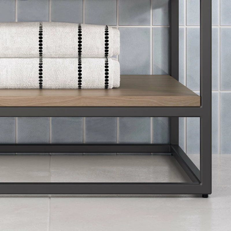 Flash Sale 🛒 MOD Bahia Bath Vanity, Oak, 48", Matte Black Hardware, Single, Freestanding ⌛ - Image 7