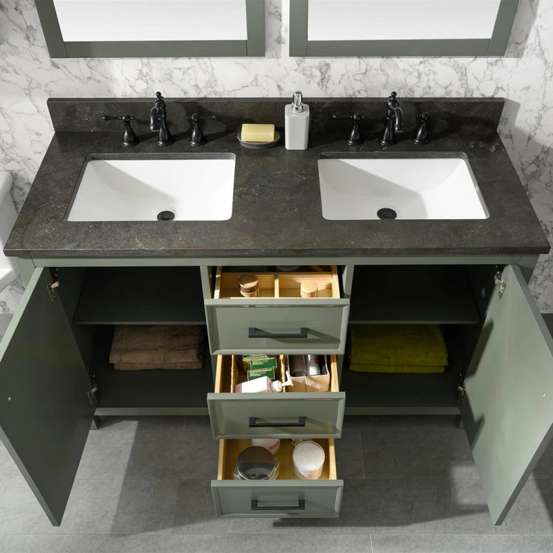 Coupon 💯 Legion Furniture 54" Double Sink Vanity Cabinet, Pewter Green ⭐ - Image 15