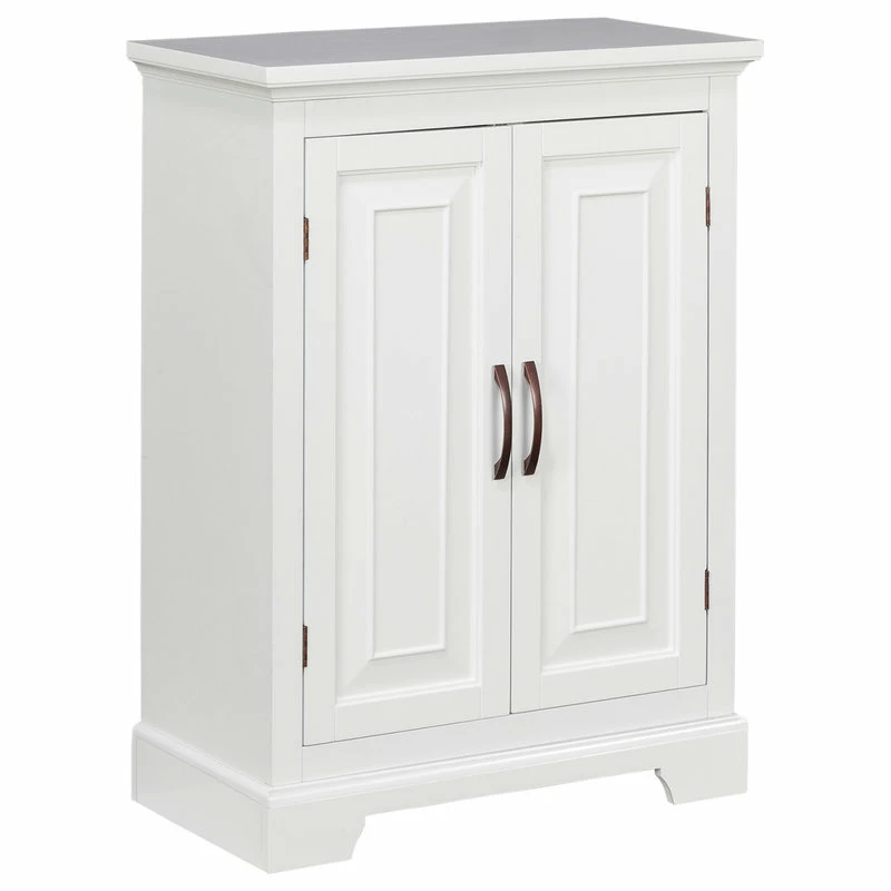Best Sale 💯 Versanora Wooden Bathroom Storage Floor Cabinet White ❤️