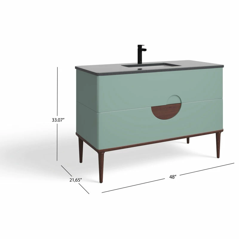 Outlet ⌛ MOD Rhonda Bath Vanity, Aloe Green, 48", Single Sink, Freestanding 🛒 - Image 8