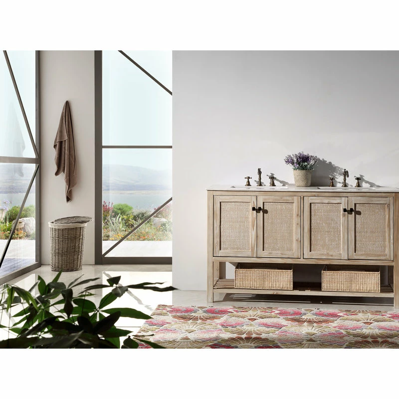 Deals 🔥 Legion Furniture Solid Wood Sink Vanity With Marble Top, 60" ✔️ - Image 2