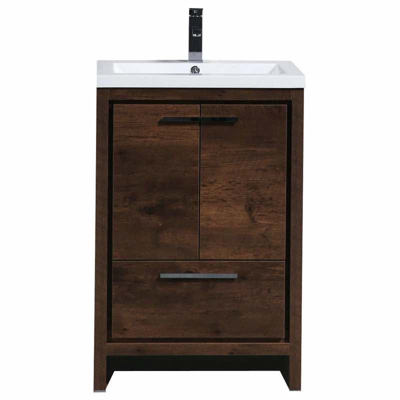 Flash Sale 😉 Bathroom Vanity Wholesale INC. MOD Free Standing Vanity With 2-Doors, Rosewood, 24" 🥰