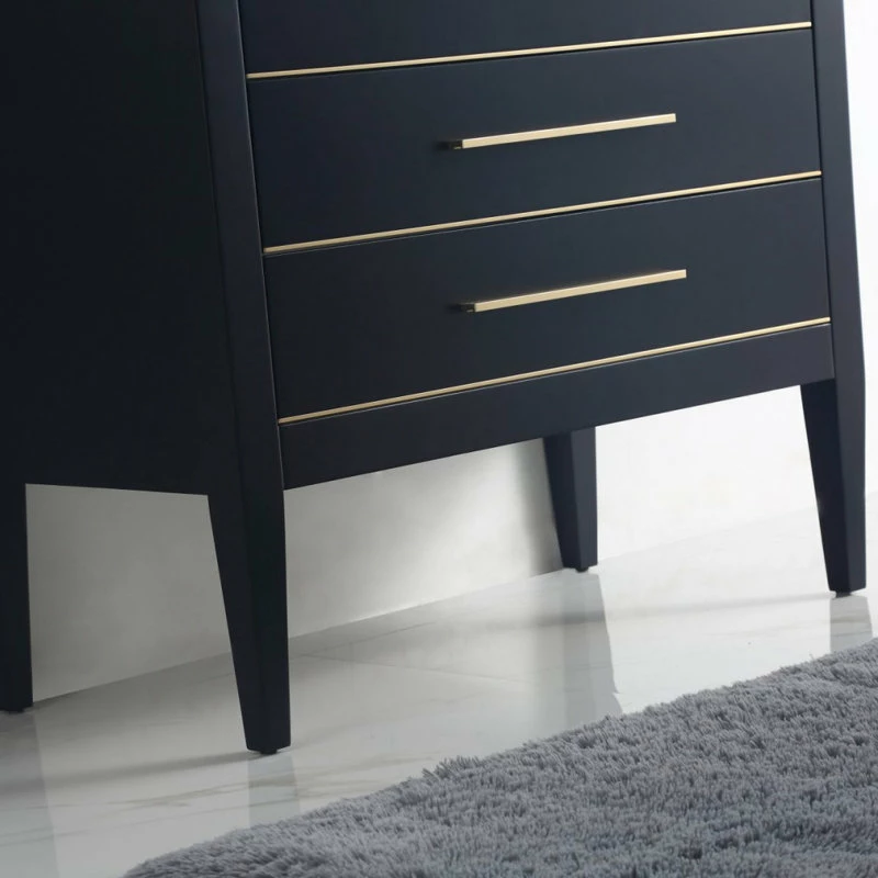 Deals ๐ Dowell K&B Supplies Grace 36" Single Bathroom Vanity Set, Black With Brass Trim ๐ - Image 8