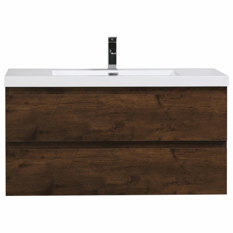 Flash Sale 🛒 Bathroom Vanity Wholesale INC. MOB 42" Wall Mounted Vanity With Reinforced Acrylic Sink, Rosewood 🎁