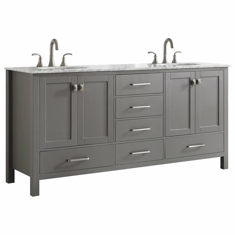 Deals ⭐ Vinnova Gela Single Vanity, Gray, 72", Without Mirror ✔️ - Image 2