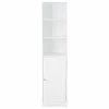 Wholesale 🎁 GDFStudio Lauren Modern Free Standing Bathroom Linen Tower Storage Cabinet, Matte White ✔️