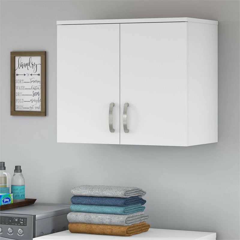 Best deal 😀 Bush Business Furniture Universal Laundry Room Wall Cabinet With Doors In White - Engineered Wood ✨ - Image 2