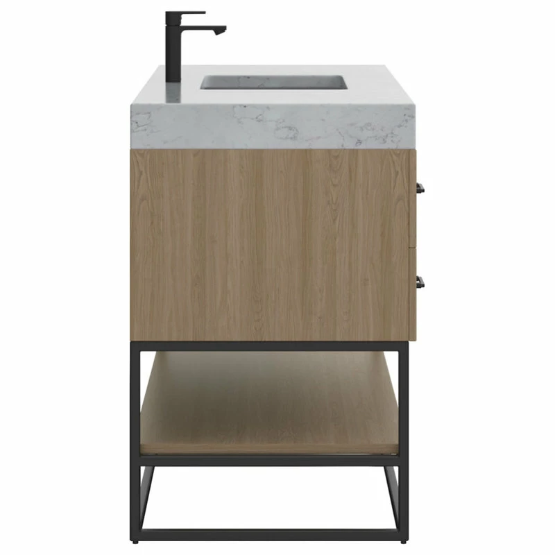 Flash Sale 🛒 MOD Bahia Bath Vanity, Oak, 48", Matte Black Hardware, Single, Freestanding ⌛ - Image 11