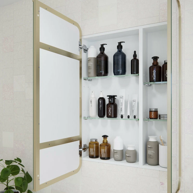 Cheapest 😍 Glass Warehouse Medicine Cabinets, Satin Brass 🎁 - Image 6