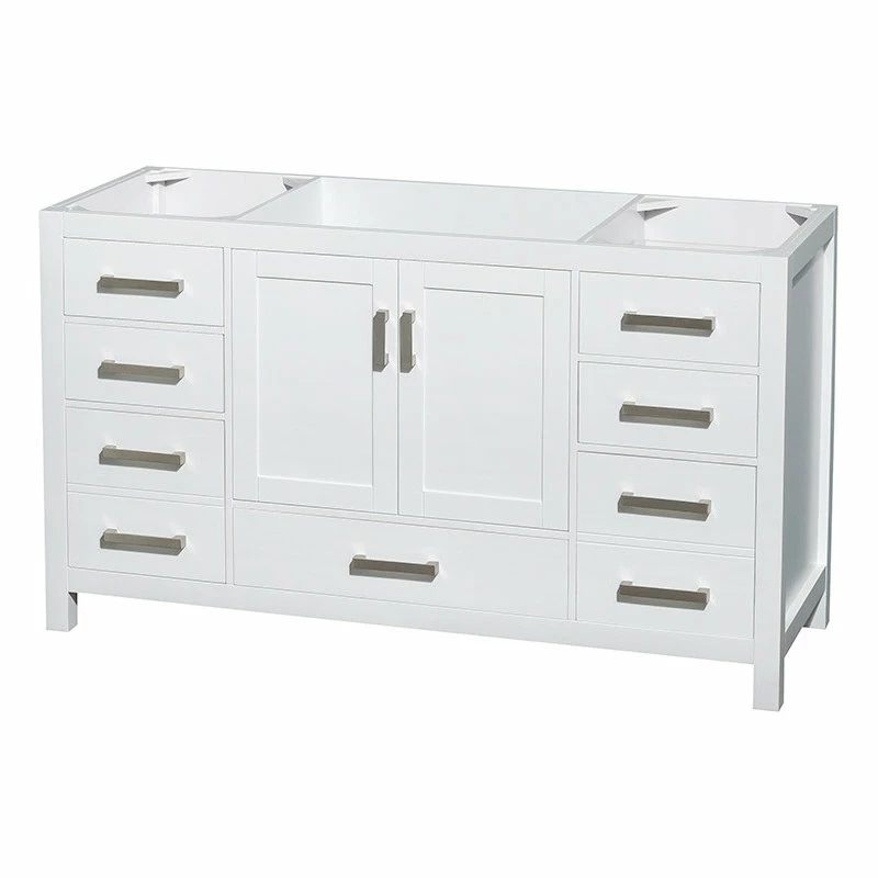 Buy 😉 Wyndham Collection 60" Single Vanity,White,White Carrara Marble Top,Sink,Medicine Cabinet ❤️ - Image 4