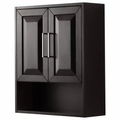 Best reviews of 😍 Wyndham Collection Daria Bathroom Wall-Mounted Storage Cabinet In In Dark Espresso W/ Chrome Trim ⌛