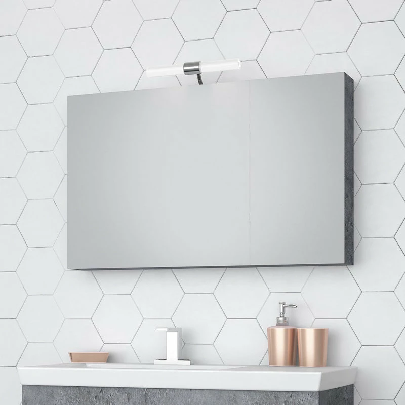 Best reviews of ๐ A Touch Of Design Frameless 30" Medicine Cabinet With Full Mirror Front, Rhea Gray ๐ - Image 2