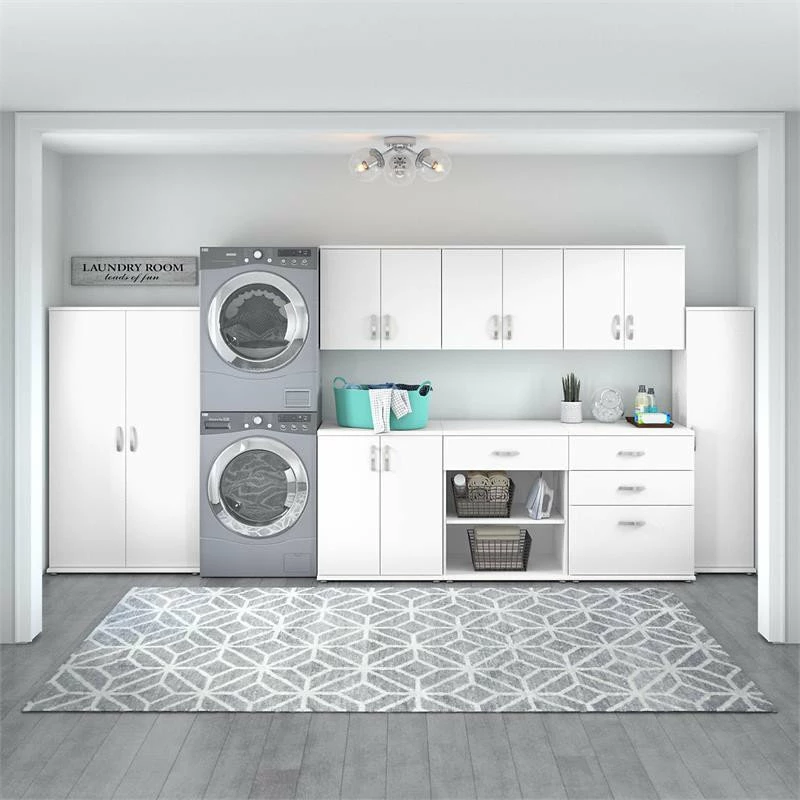 Best deal 😀 Bush Business Furniture Universal Laundry Room Wall Cabinet With Doors In White - Engineered Wood ✨ - Image 5