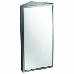 Brand new โ Renovators Supply Manufacturing Corner Wall Mount Medicine Cabinet Stainless Steel With Mirror 23.6 X 11.8" ๐ฅฐ