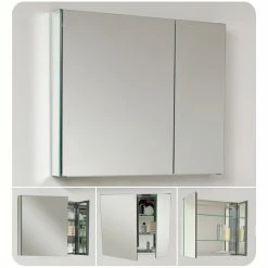 Best deal 💯 Fresca FMC8090 30" Double Door Frameless Medicine Cabinet - Mirror 🔔