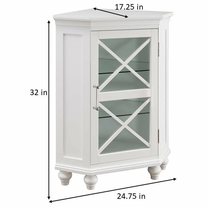 Buy 😀 Elegant Home Fashions Wooden Bathroom Storage Corner Stand Cabinet 👏 - Image 4