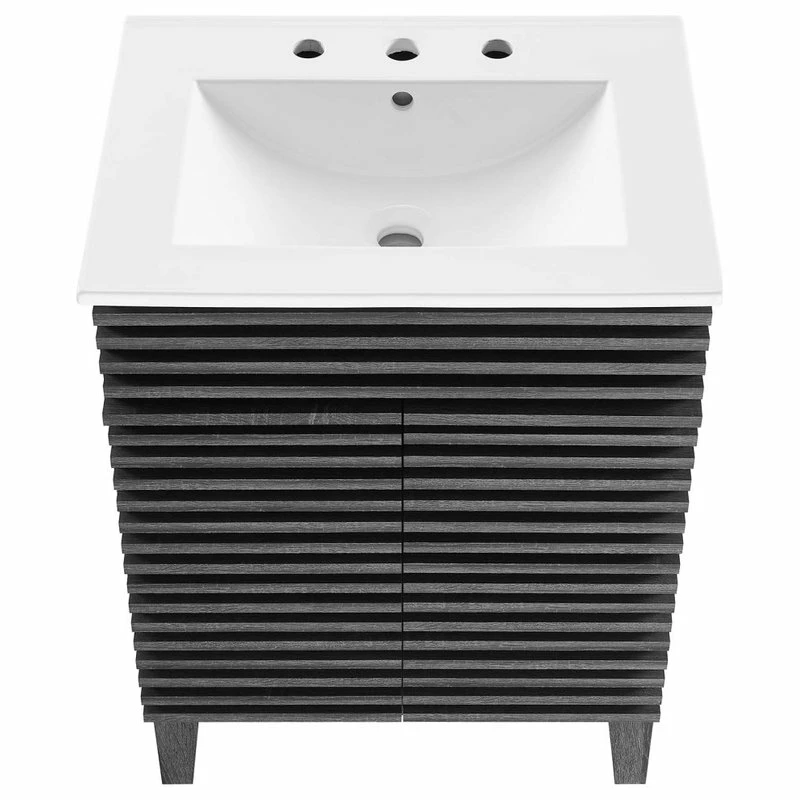 Flash Sale ⭐ LexMod Render Bathroom Vanity, Charcoal White 🔔 - Image 6