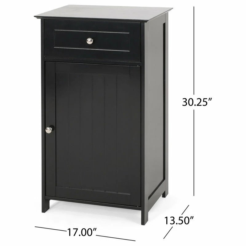 Buy ✨ GDFStudio Chloe Modern Bathroom Storage Cabinet, Black 🥰 - Image 15
