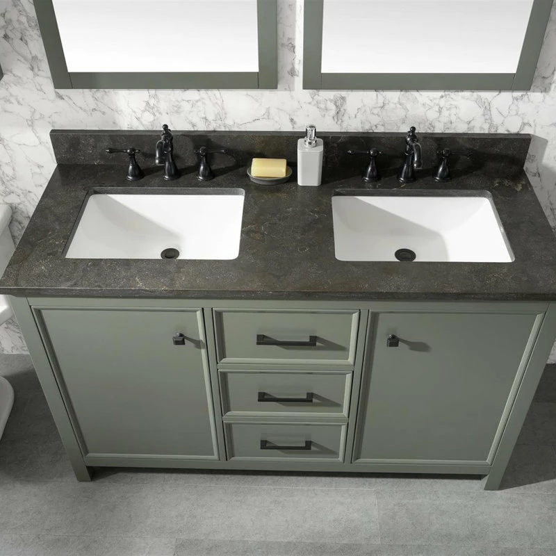 Coupon 💯 Legion Furniture 54" Double Sink Vanity Cabinet, Pewter Green ⭐ - Image 14