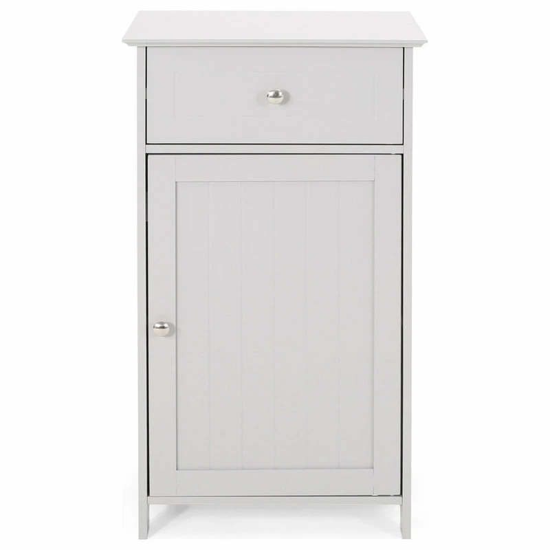 Promo 🎉 GDFStudio Chloe Modern Bathroom Storage Cabinet, Light Gray 🥰