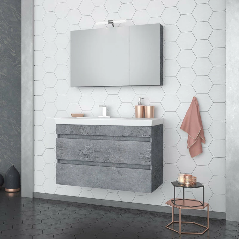 Best reviews of ๐ A Touch Of Design Frameless 30" Medicine Cabinet With Full Mirror Front, Rhea Gray ๐ - Image 7