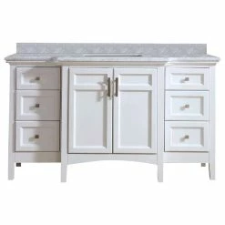 Budget ๐ Ari Kitchen & Bath Luz Single Bathroom Vanity Set, White, 60" ๐ฅฐ