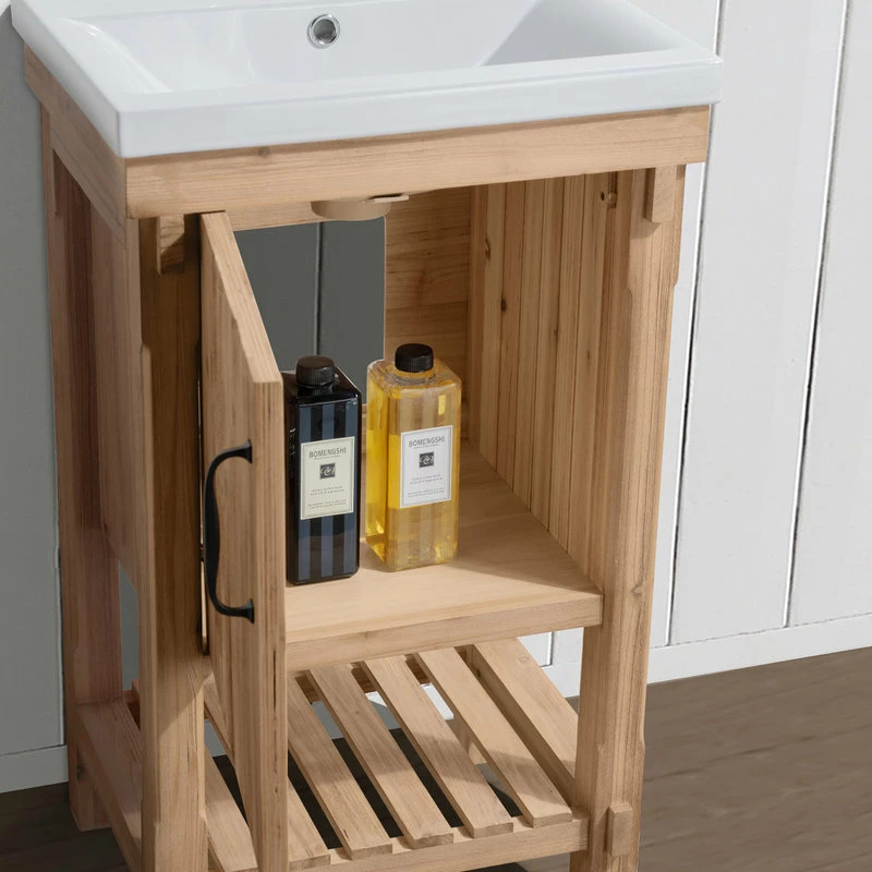 Promo โญ Ari Kitchen & Bath Marina 20.5" Bathroom Vanity, Driftwood Finish ๐ - Image 3