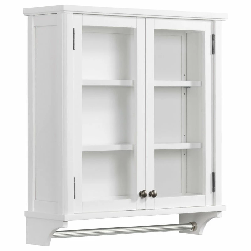 Budget ✨ Bolton Furniture, Inc. Dorset Bath 27"W X 29"H Wall Mounted Cabinet, Mirror And Towel Rod 🎁