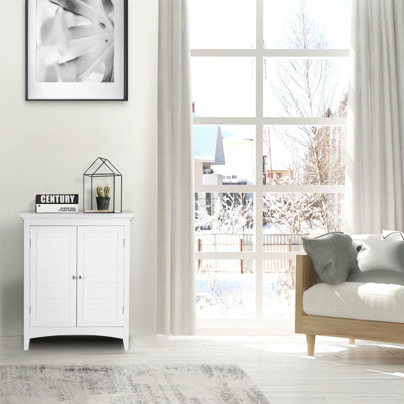 Hot Sale โญ Elegant Home Fashions Wooden Bathroom Glancy Floor Storage Cabinet ๐คฉ - Image 2