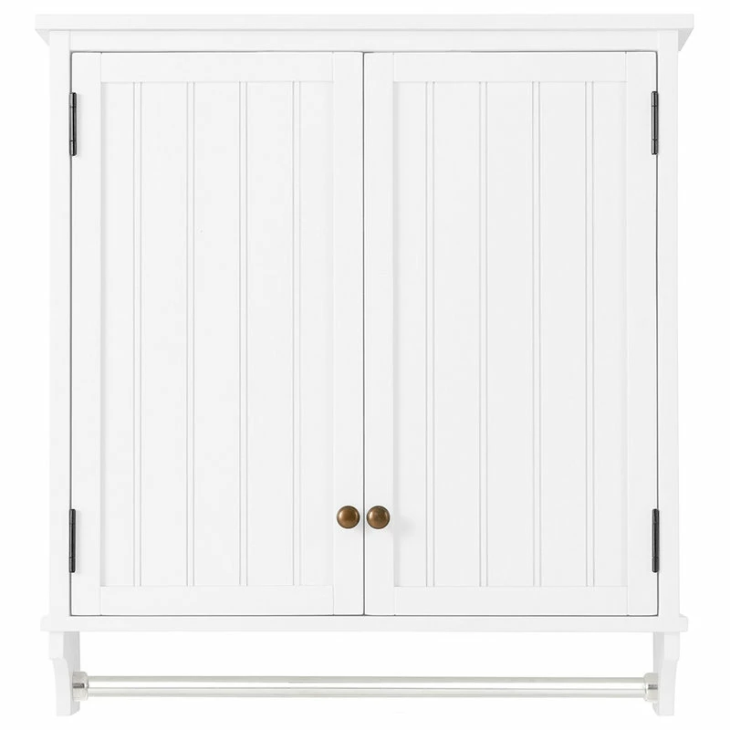 Flash Sale ๐ Bolton Furniture, Inc. Dover 27"W X 29"H Wall Mounted Bathroom Storage Cabinet, 2 Doors And Towel Rod โค๏ธ