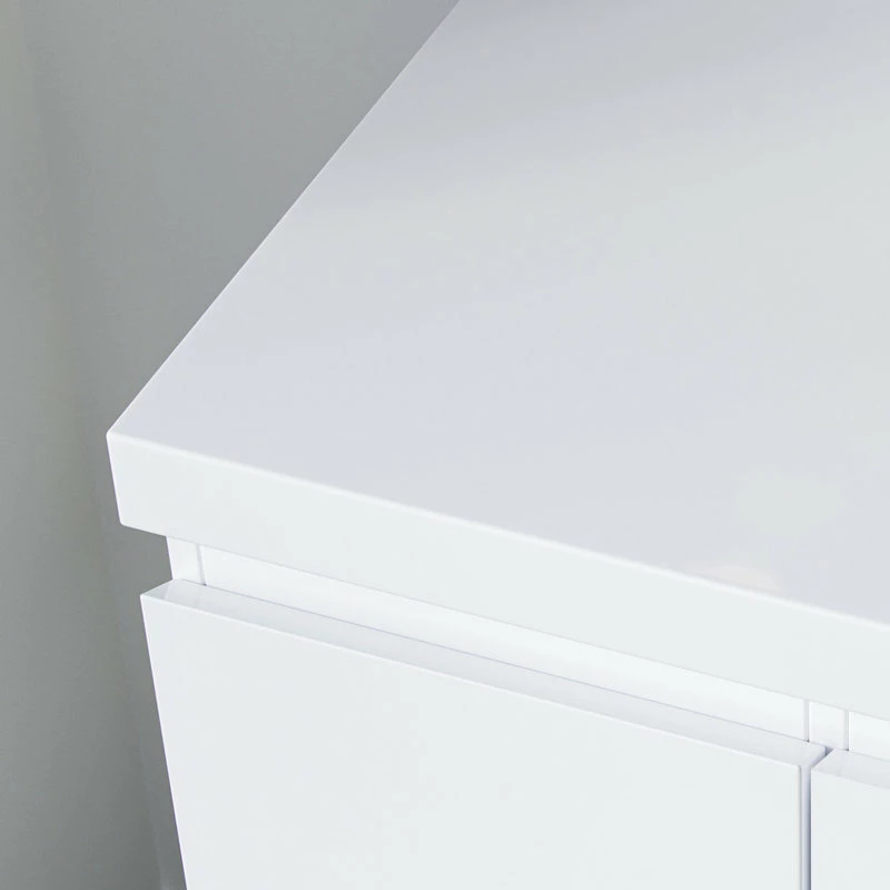 Best deal 🥰 MOD Beacon Bath Vanity, High Gloss White, 48", Single Sink, Wall Mount 😀 - Image 6