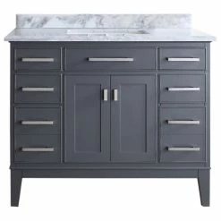 Wholesale 🔔 Ari Kitchen & Bath Danny Single Bathroom Vanity Set, Maple Gray, 42" ⭐