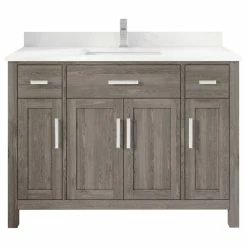 Best reviews of ✔️ Art Bathe Kali Vanity With Power Bar And Drawer Organizer, French Gray, 48" 🛒
