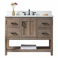 Best Pirce ⌛ Urban Furnishing Harvey Farmhouse Bathroom Sink Vanity Brown Spruce, 42" ❤️