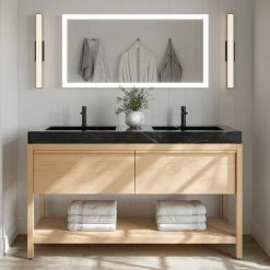 Promo ๐ฅ MOD Shoji Bath Vanity, Whitewash Oak, 60", Double Sink, Freestanding ๐คฉ