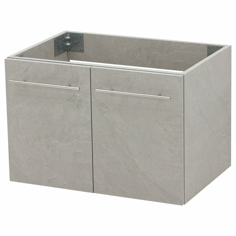 Outlet 🤩 Wind Bay 30" Wall Mount Vanity, White Stone Countertop, Light Slate Grey 😍 - Image 2