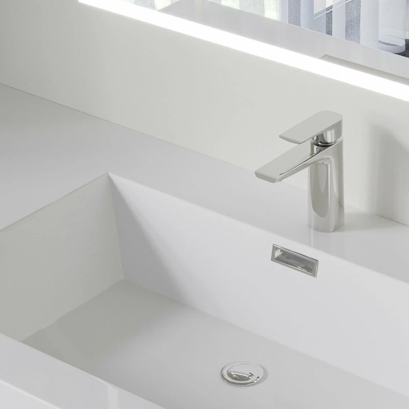 Best deal 🥰 MOD Beacon Bath Vanity, High Gloss White, 48", Single Sink, Wall Mount 😀 - Image 4