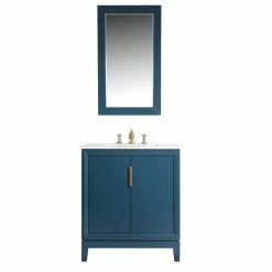 Top 10 ✔️ Water Creation Elizabeth 30" Single Sink Carrara White Marble Vanity, Monarch Blue 👍