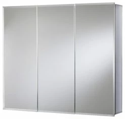 Wholesale 😉 Jacuzzi® Official Jacuzzi PD47000 26" H X 30" W X 5-1/4" D Triple Door Medicine - Silver Aluminum ❤️