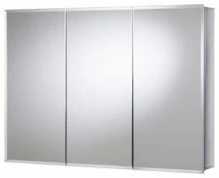 Cheapest ❤️ Jacuzzi® Official Jacuzzi PD48000 26" H X 36" W X 5-1/4" D Triple Door Medicine - Silver Aluminum ✔️