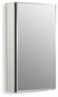 Buy 🔥 Kohler 15" W X 26" H 1-Door Medicine Cabinet With Mirrored Door, Beveled Edges ⌛
